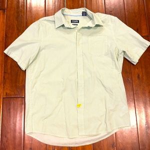 Chaps cotton/poly easy care cotton/poly short sleeve mint green/green print